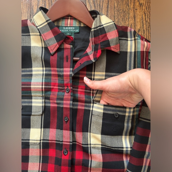 Ralph Lauren Plaid Wool Blouse - Picture 5 of 16